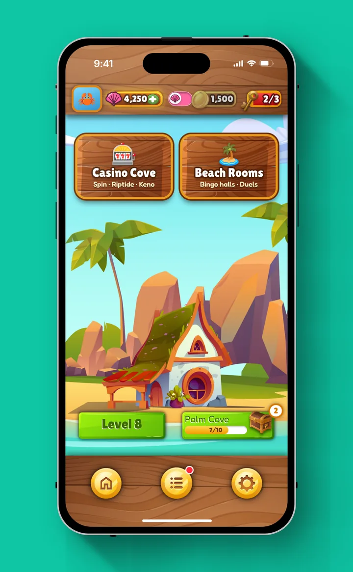 The island a week in, with Beach Rooms and level 8 next